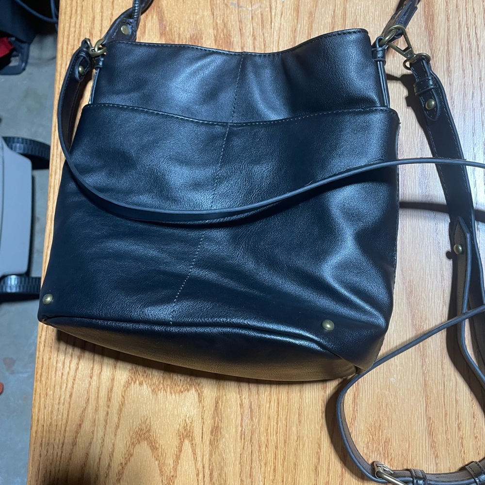 Black Leather Shoulder Bag